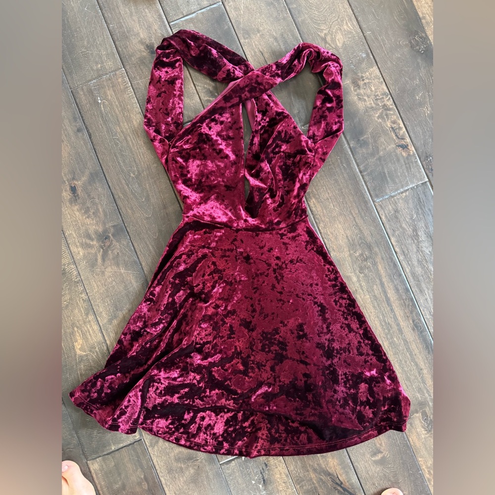 Velvet Burgundy Dress